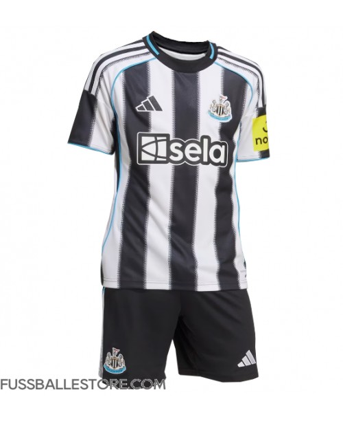 Günstige Newcastle United Joelinton #7 Heimtrikotsatz Kinder 2025-26 Kurzarm (+ Kurze Hosen)